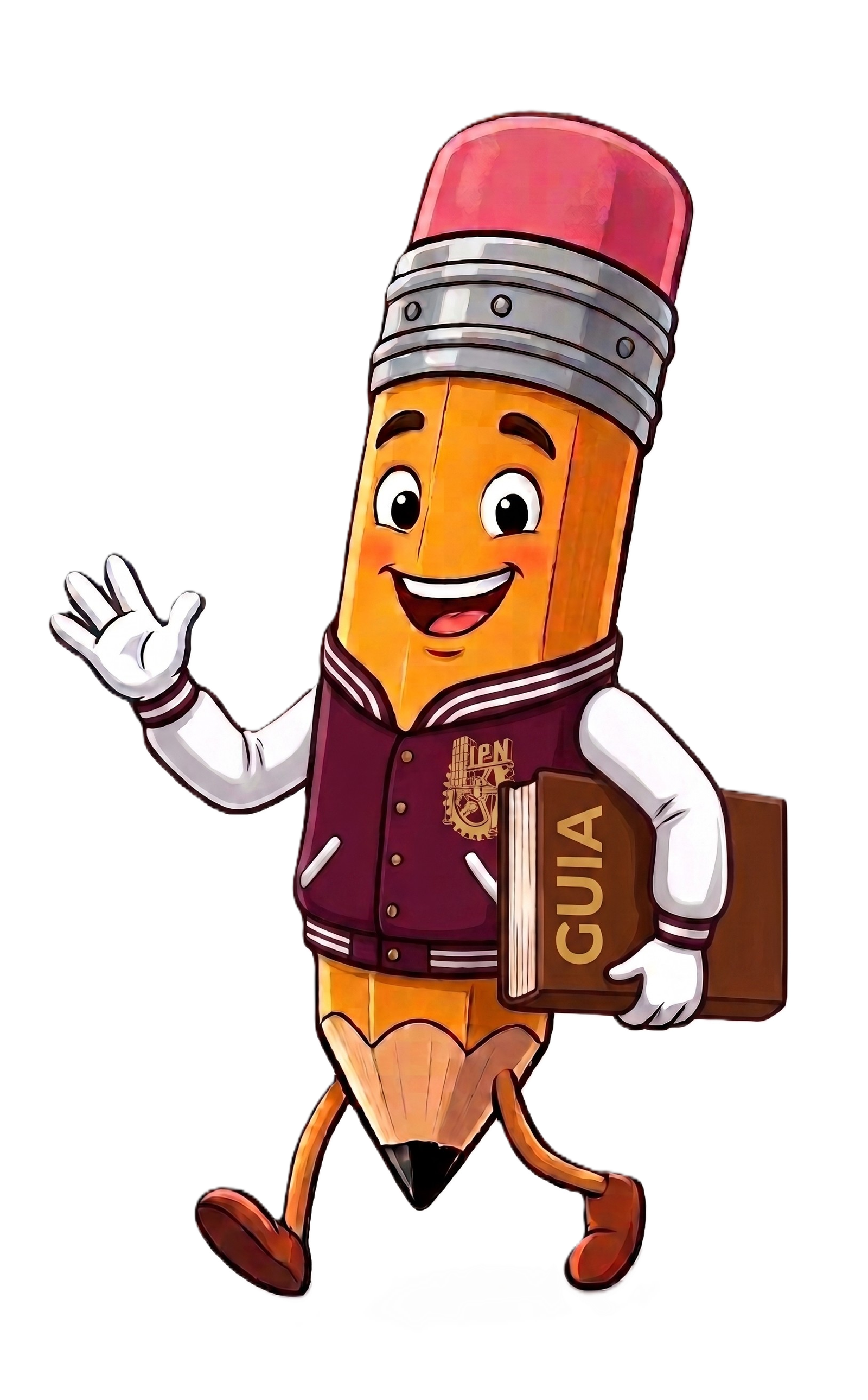 Lápiz mascota izquierda